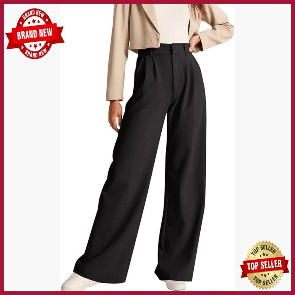 High Waisted Work Pants Business Casual Office Trousers with Pockets